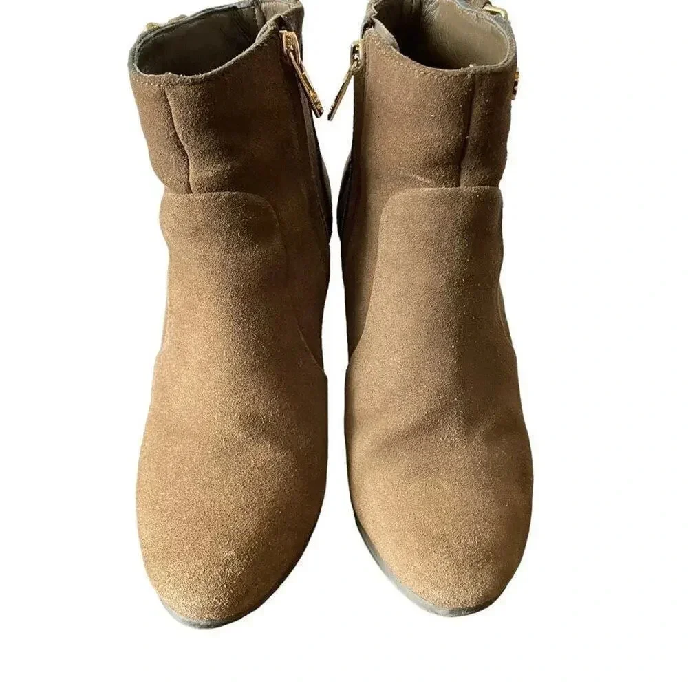 Tory‎ Burch Milan Suede Bootie Women’s 5.5 Brown Heel Boho Festival